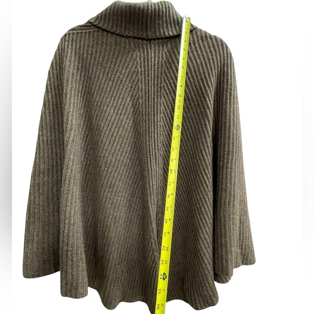 NWT Krimson Klover Dendrite Wool Blend Poncho Cafe Brown Size Large / XL - Picture 9 of 10